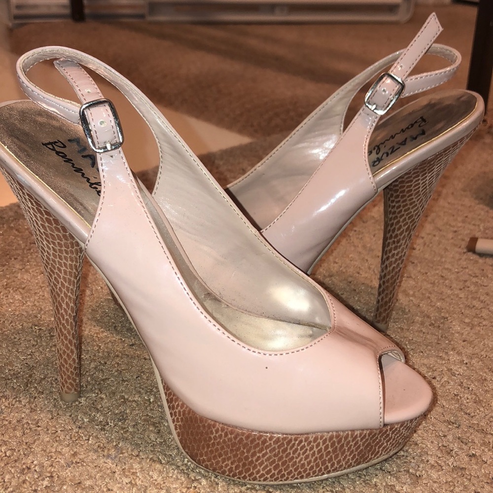 Super Cute Pink Alligator Heels Size 7 💖